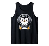 Funny Penguin Gamer Video Games Boys Girls Kids Tank Top