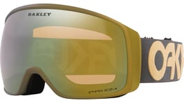 Oakley Flight Tracker L B1B Curry Prizm Sage Gold Ski Goggles OO7104-73