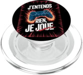 J'Entends Rien Je Joue Humour Gamer Jeux Vidéo Console PopSockets PopGrip pour MagSafe