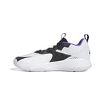 adidas Homme Certifié Dame Chaussures de Basket-Ball, FTWR White Core Black Purple Rush, 40 2/3 EU