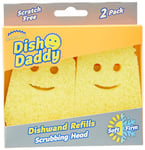 Scrub Daddy Dish Daddy 2x Têtes de Rechange - Remplacement pour Eponge à Vaisselle Grattante FlexTexture et Manche Intégré Distributeur de Liquide et Savon,