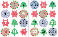 Advent Stickers 1-24 Festive DIY Numbers Christmas Advent Calendar Xmas Crafts