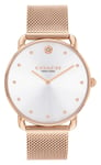 Coach 14504209 Elliot (36mm) Silver Dial / Rose Gold-Tone Watch