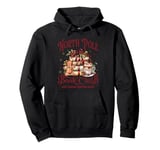 Vintage Retro North Pole Book Club Hot Cocoa Pullover Hoodie