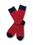 Charles Tyrwhitt Cotton Blend Coffee Cup Socks, Red