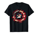 Marvel Captain America Avengers Shield Flag T-Shirt