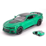 CHEVROLET CAMARO ZL1 2017 GREEN 1:24 MotorMax Auto Stradali Modellino