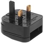 Maclean MCE71 EU to UK Plug Mains Adapter Earthed 5A Fuse CE Certified Flat 2-pin BS-5732