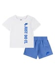 Nike Infant Boys Just Do It T-shirt And Shorts Set - Blue, Blue, Size 24 Months