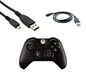 3m Micro USB Charger Cable for Xbox One Wireless Controller Play & Charge Black