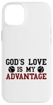 Coque pour iPhone 14 Plus God's Love is My Advantage Christian Tennis Jesus Christ