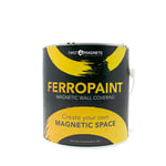 Ferropaint® Paint Magnétique Charbon de Bois Pour Murs, Chambre, Bureau, Cuisine, Salle de Jeux, Salle de Classe, Bricolage et Rénovation - 2,5 Litres