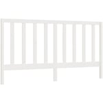 Tête de lit accessoire couchage chambre à coucher meuble 206 x 4 x 100 cm bois de pin blanc