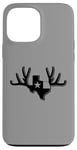 Coque pour iPhone 13 Pro Max Texas Buck Texas Flag Huge Buck Rack Black Texas Flag