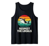 Mens Respect The Local Save The Shark Ocean Animal Rights Tank Top