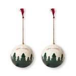 Lexington Papier Maché Balls Christmas 2-pack