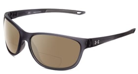 Under Armour Undeniable Unisex Polarized BI-FOCAL Sunglasses Crystal Grey 61 mm