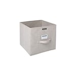 Ordinett Cube de Rangement Effet Lin 28.5 x 28.5 x 28.5 cm (Catégorie : Rangement de Dressing)