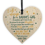 RED OCEAN Daddy's Girl Wooden Heart Plaque FATHERS DAY Dad Daddy Gift For Him Daughter Son Thank You Sign