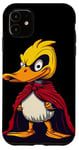 Coque pour iPhone 11 Costume de super-héros canard avec cape pour héros