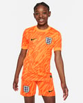 England (Men's Team) 2024/25 Stadium Goalkeeper Older Kids' Nike Dri-FIT Football Replica Short-Sleeve Shirt