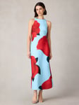 Ro&Zo Petite Camilla Rose Print Maxi Dress, Blue/Red