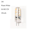 3w/5w/7w G4 Lamp G9 Led Light Corn Warm White Dc12v 3w
