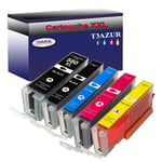 Lot de 5 Cartouches Compatibles pour Canon Pixma TS8252, TS8350, TS8351 - T3AZUR