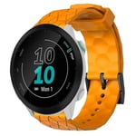 För Garmin Forerunner 55 20 mm fotbollsmönster i enfärgad watch Yellow