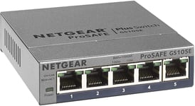 NETGEAR 5 Port Gigabit Ethernet Managed Network Switch (GS105E) - Ethernet Split