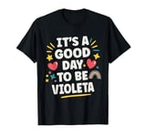 VIOLETA Personalized Retro Girls Custom VIOLETA Name T-Shirt