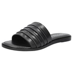 Bella Vita Made in Italy Women's Rya-Italy Flat Sandal, Black Italian Leather, 5 UK