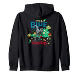 Jurassic World Blue Christmas With Blue The Raptor Zip Hoodie