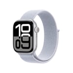 Apple Watch Series 10 GPS 42mm Silver Aluminiumboett med Dimblå Sportloop