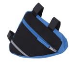 (Blue)Bike Triangle Bag Store Small Items Bicycle Front Frame Bag Strong And