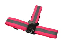 Reflective Pink Head Hat Helmet Strap Camera Mount for GoPro Style Fittings