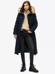 Superdry Fuji Faux Fur Hooded Longline Jacket