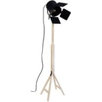 Lampadaires Tosel  lampadaire liseuse articulé bois naturel et noir