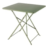 Table de jardin pliante Saba en acier coloris kaki green L.70 x l.70 x H.71 cm