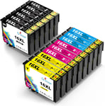 16XL Ink Cartridge Compatible with Epson 16XL for Epson Workforce WF-2510 WF-2630 WF-2750 WF-2760 WF-2660 WF-2530 WF-2540 (6 Black 3 Cyan 3 Magenta 3 Yellow)