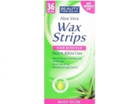 Beauty Formulas BEAUTY FORMULAS_Wax Strips Hair Remover Aloe Vera facial and bikini area hair removal patches 36 pcs.