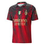 Säsong 23-24 AC Milan fotbollsträningströja T-shirt v XXL