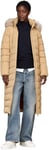 Tommy Hilfiger Doudoune Femme Heritage Tyra Maxi With Fur avec Capuche, Beige (Classic Khaki), XXS