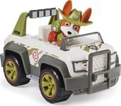 Auto Tracker-keräilyhahmolla Paw Patrol (Ryhmä Hau) Tracker Jungle Cruiser