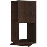 Armoire rotative, Bibliothèque, Etagère de rangement chêne fumé 34,5x34,5x75,5 cm aggloméré wer15549 Maison Chic