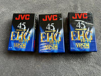 3 x JVC 45 EHG Hi-Fi - Camcorder Video Cassette Tape - NEW - Free P+P