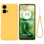 Motorola Moto G24 Power Skal med Strap Silikon Gul