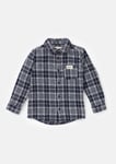 Angel & Rocket Boys Noah Blue Check Pocket Shirt - Size 11Y