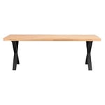 Rowico Brooklyn matbord ek/metall svart 220x95 cm