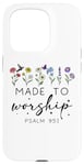 Coque pour iPhone 15 Pro Made to Worship Bible Verse Psalm 95:1 Christian Scripture